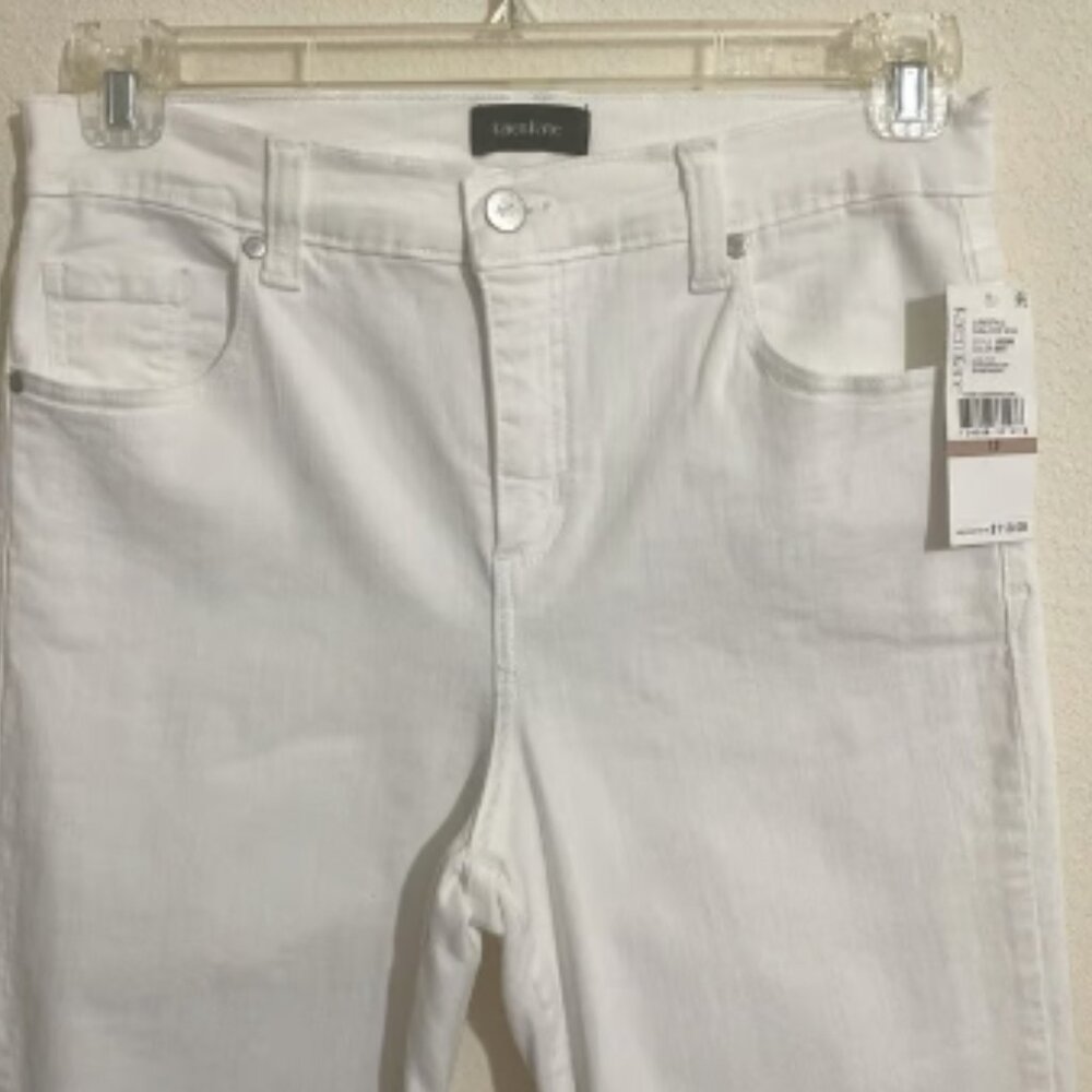 KAREN KANE LifeStyle Zuma Crop White Denim Jeans Women's Size 12